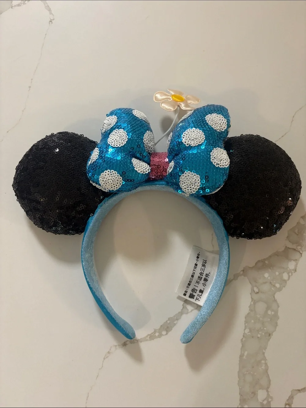 Disney Sequin Minnie Ears Headband - Black, Blue, White